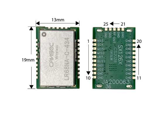 کانسک بی سیم LR68NA-C SEMTECH LLCC68 ماژول لورا بلند مدت Smart Home IoT Solution 434M//868M/915M Sub-1 GHz