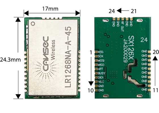 ماژول فرستنده Lora خروجی بی سیم Iot Rf Cansec Lr1268na-G Sx1278