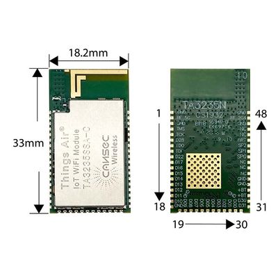 ماژول فرستنده وای فای بی سیم IoT Ipv4 &amp; Ipv6 Cansec TA3235SSA-C Ti CC3235 سوئیچ ماژول فای برای اتوماسیون صنعت